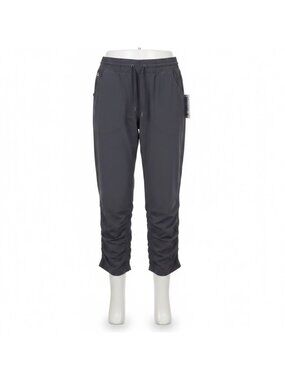 Athleta Womens Black  Prima Capri Pants Drawstring Waist Size 10